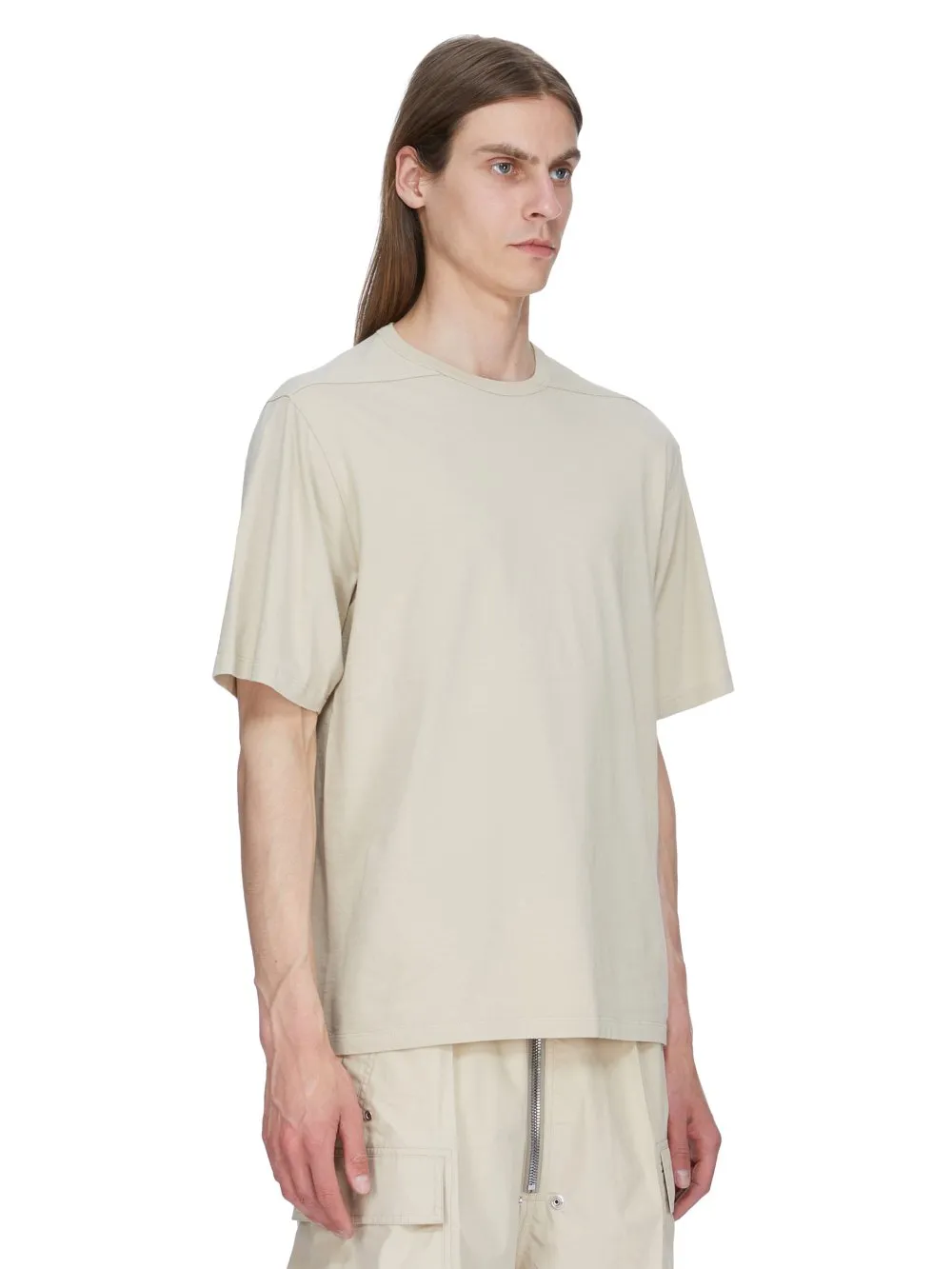 Rick Owens Temple Brad T In Sand Classic Cotton Jersey