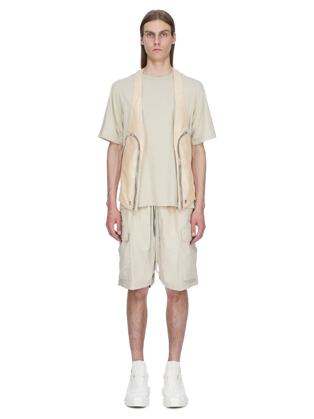 Rick Owens Temple Brad T In Sand Classic Cotton Jersey