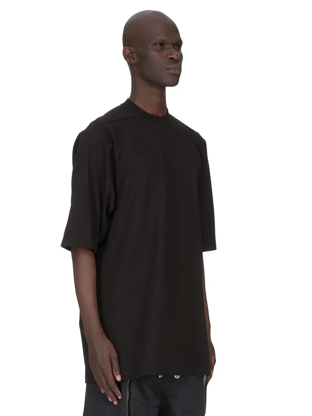 Rick Owens Temple Jumbo Ss T In Black Heavy Jersey