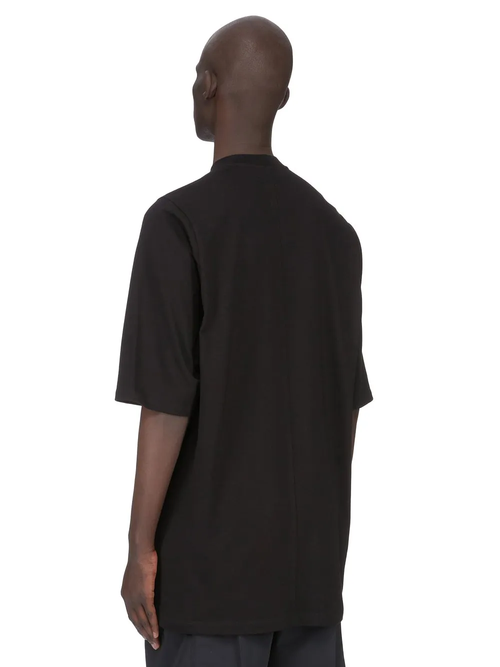 Rick Owens Temple Jumbo Ss T In Black Heavy Jersey
