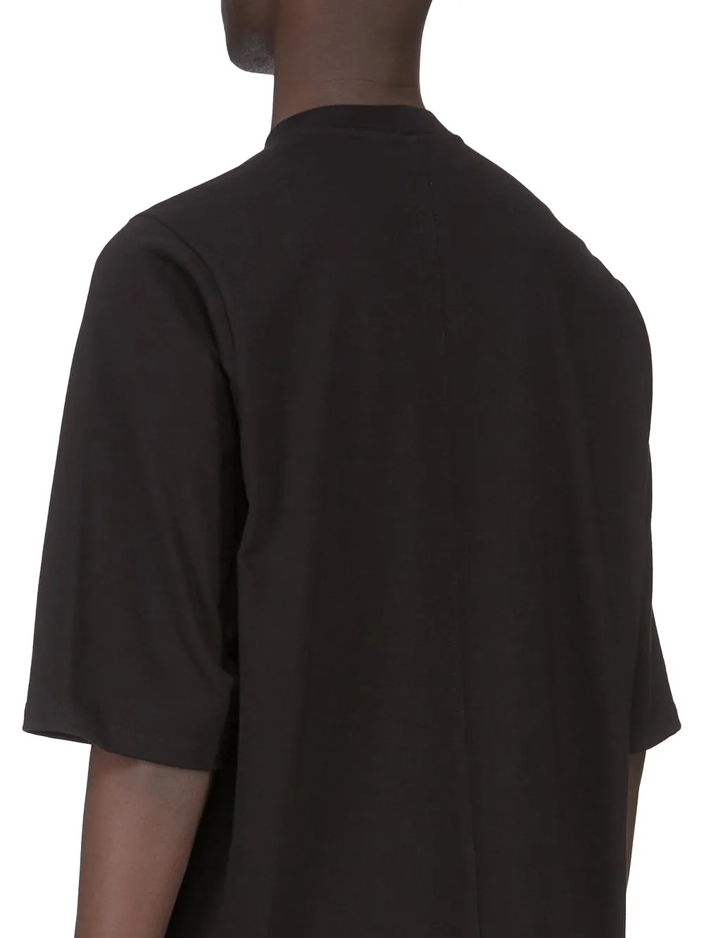 Rick Owens Temple Jumbo Ss T In Black Heavy Jersey