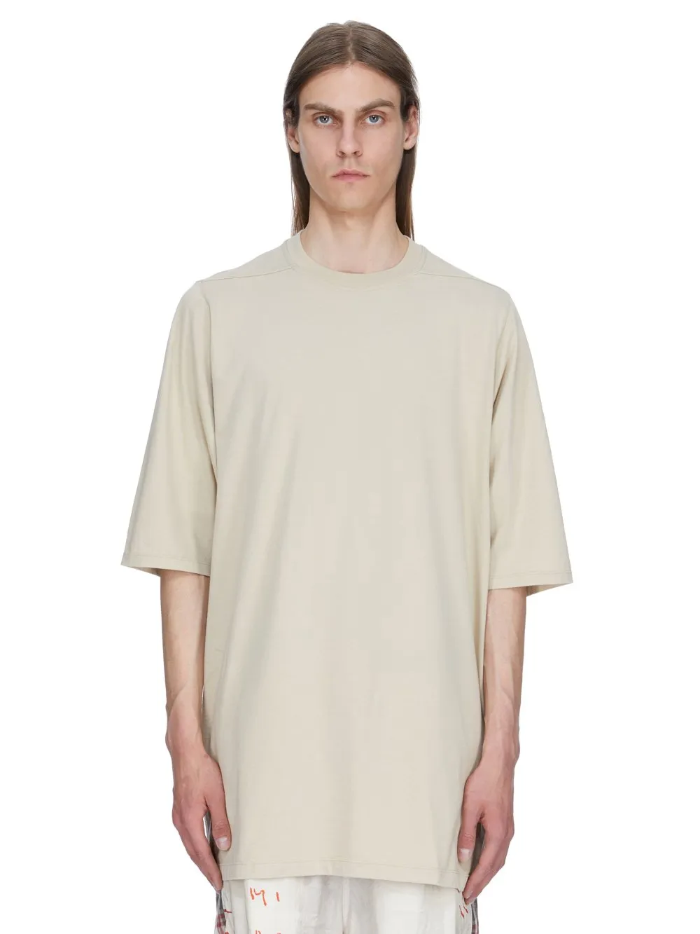 Rick Owens Temple Jumbo Ss T In Sand Classic Cotton Jersey
