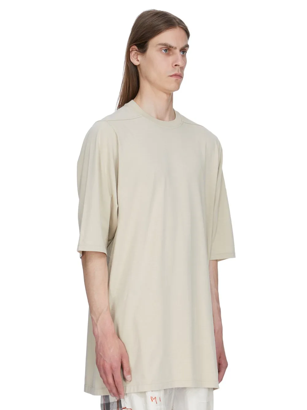 Rick Owens Temple Jumbo Ss T In Sand Classic Cotton Jersey