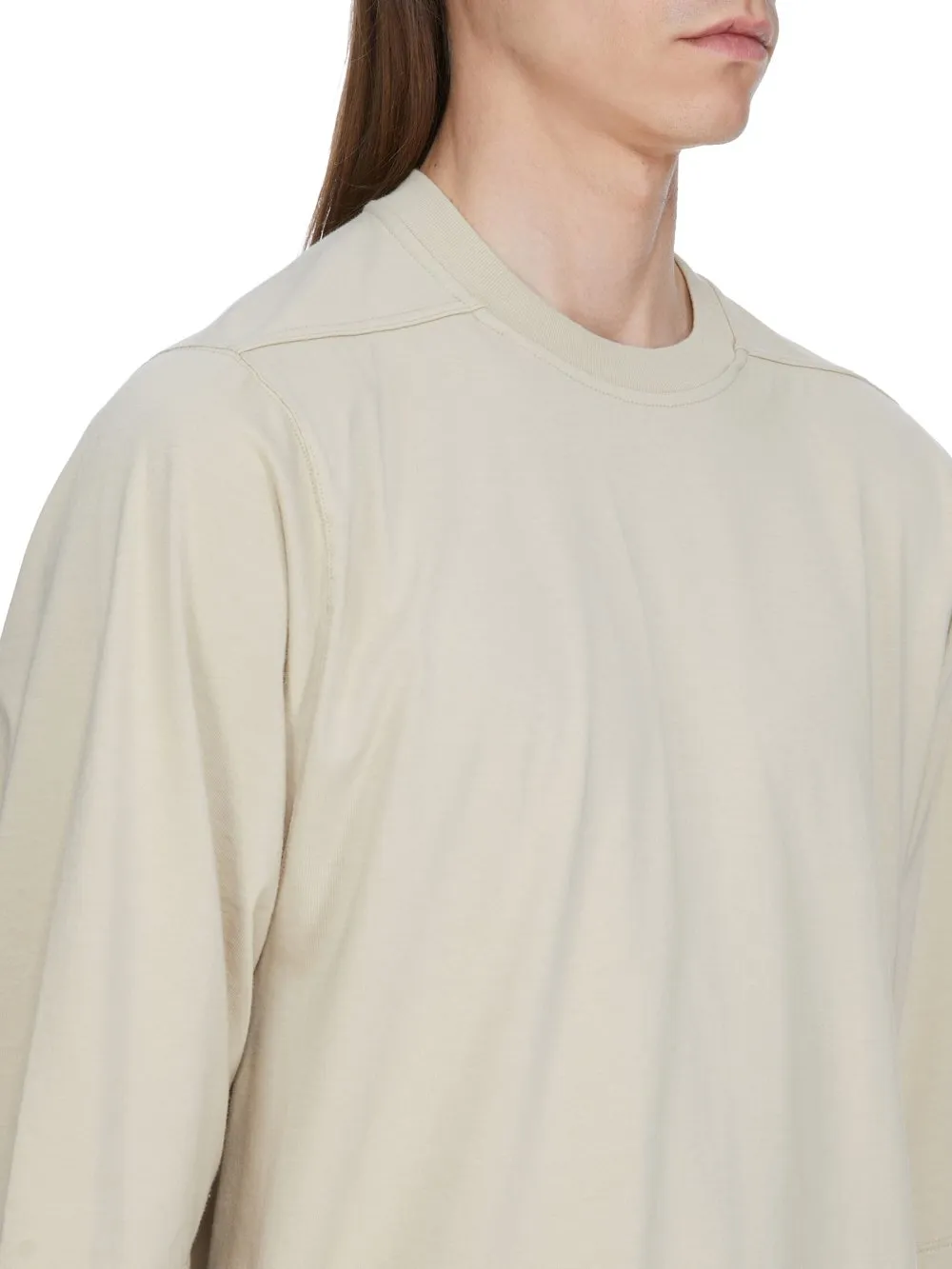 Rick Owens Temple Jumbo Ss T In Sand Classic Cotton Jersey