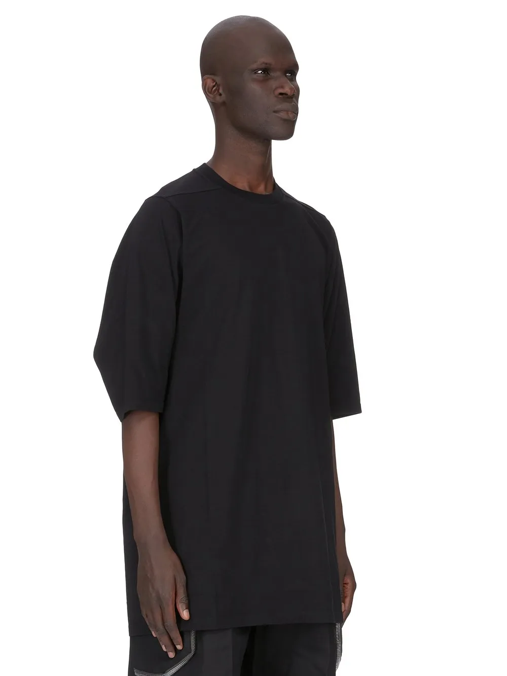 Rick Owens Temple Jumbo Ss T In Black Classic Cotton Jersey