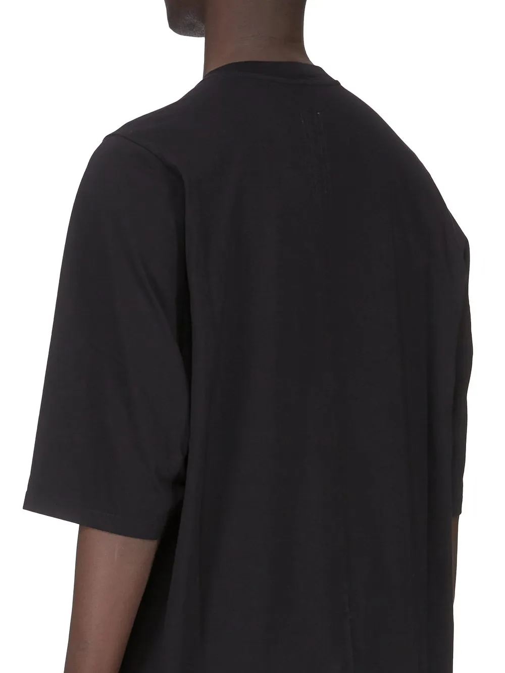 Rick Owens Temple Jumbo Ss T In Black Classic Cotton Jersey