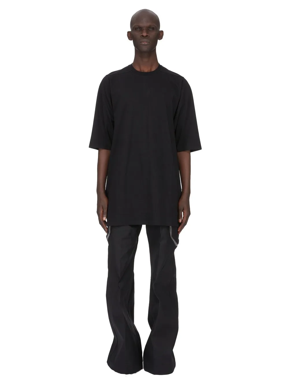 Rick Owens Temple Jumbo Ss T In Black Classic Cotton Jersey