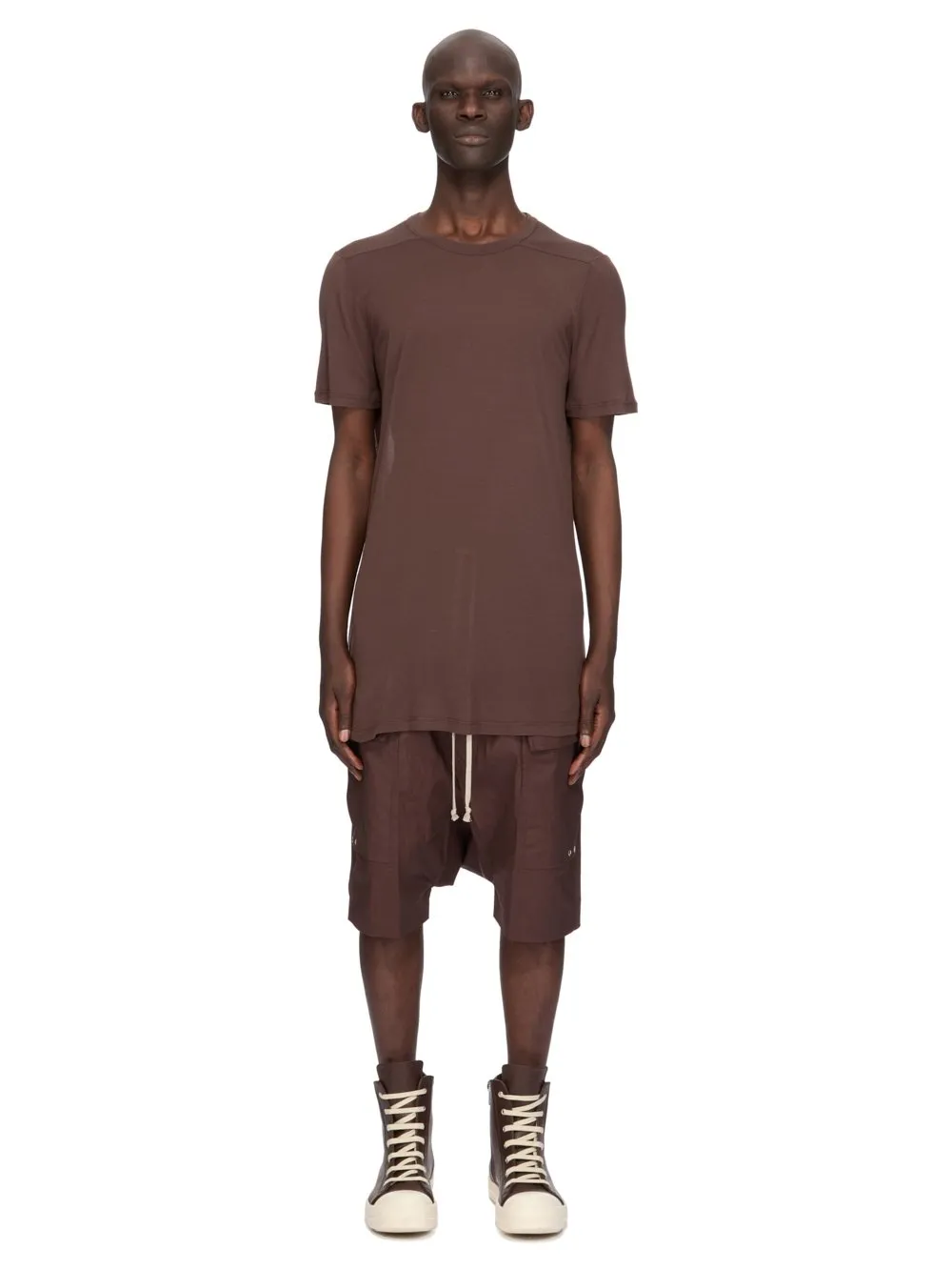 Rick Owens Temple Level T In Macassar Viscose Silk Jersey