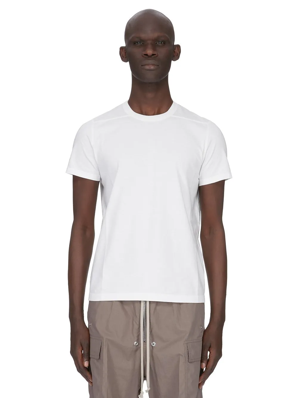 Rick Owens Temple Short Level T In Milk Classic Cotton Jersey