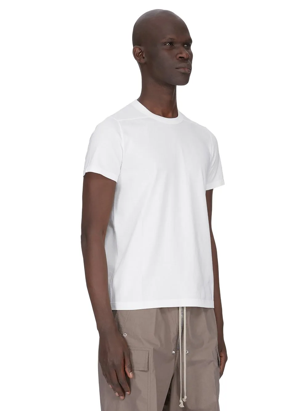 Rick Owens Temple Short Level T In Milk Classic Cotton Jersey