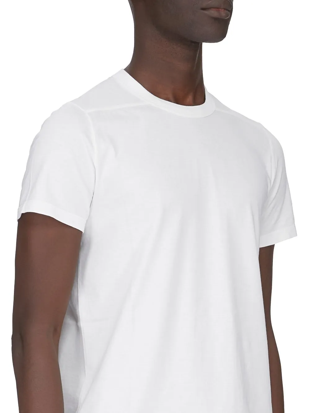 Rick Owens Temple Short Level T In Milk Classic Cotton Jersey