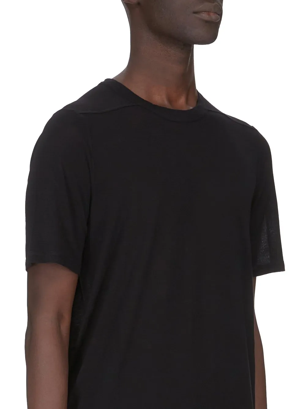 Rick Owens Temple Level T In Black Viscose Silk Jersey