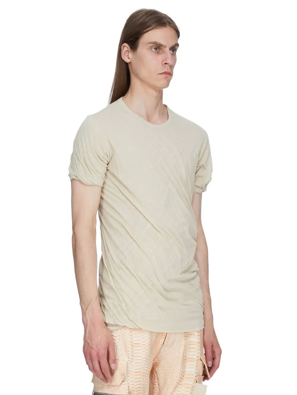 Rick Owens Temple Double Ss T In Sand Unstable Cotton