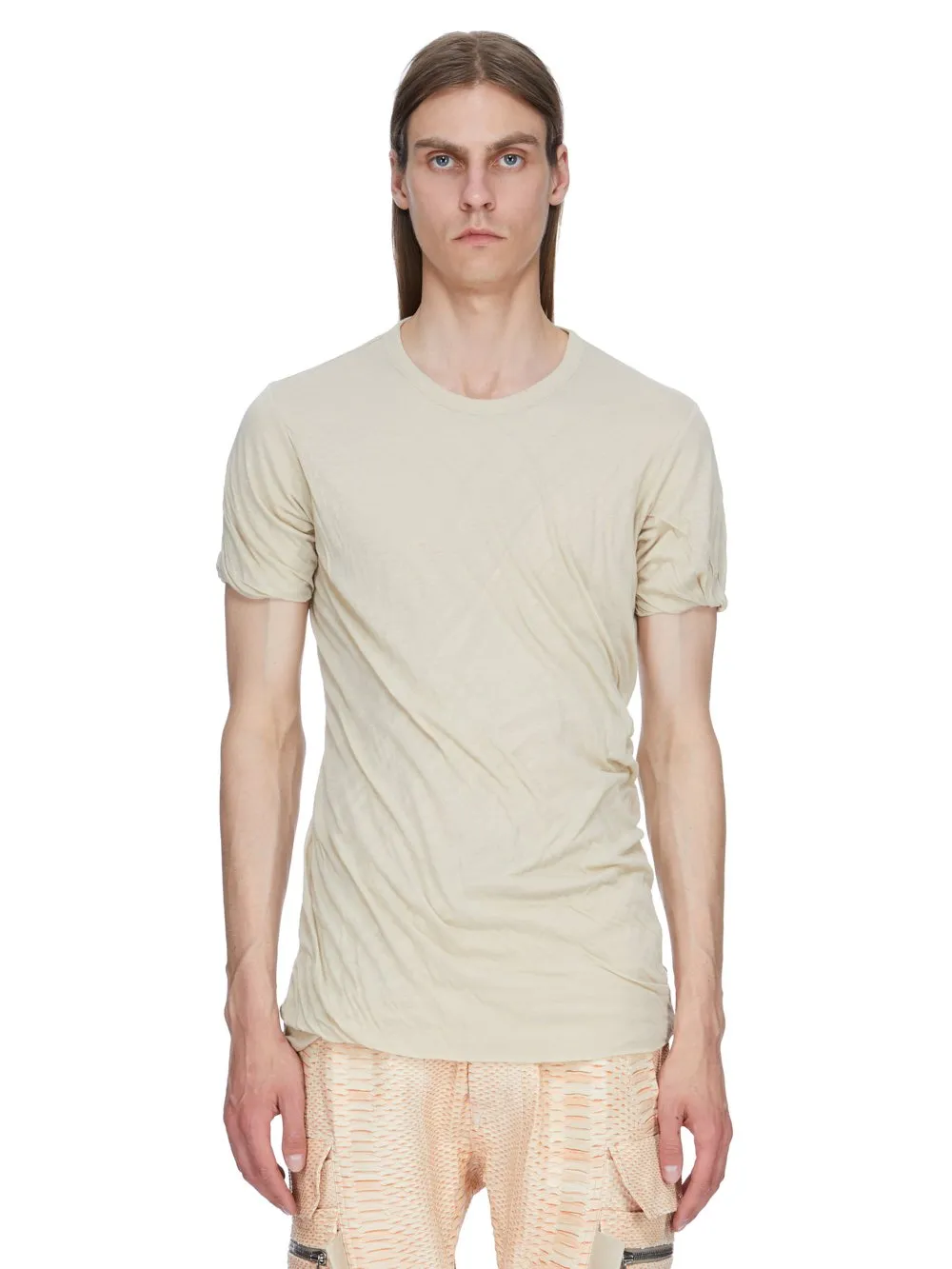 Rick Owens Temple Double Ss T In Sand Unstable Cotton