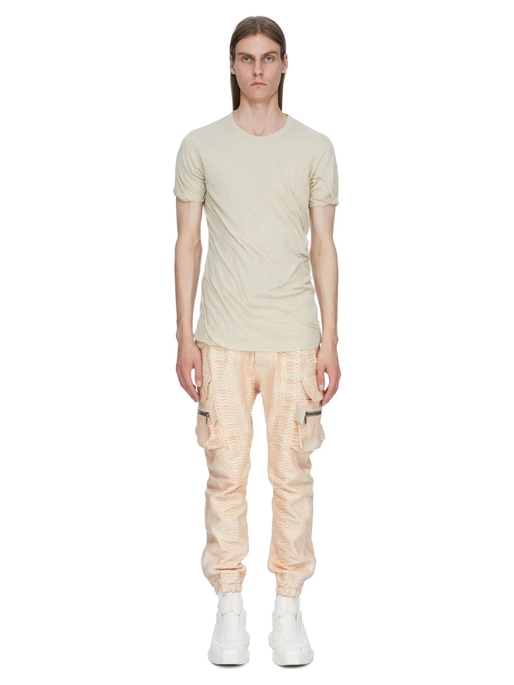 Rick Owens Temple Double Ss T In Sand Unstable Cotton