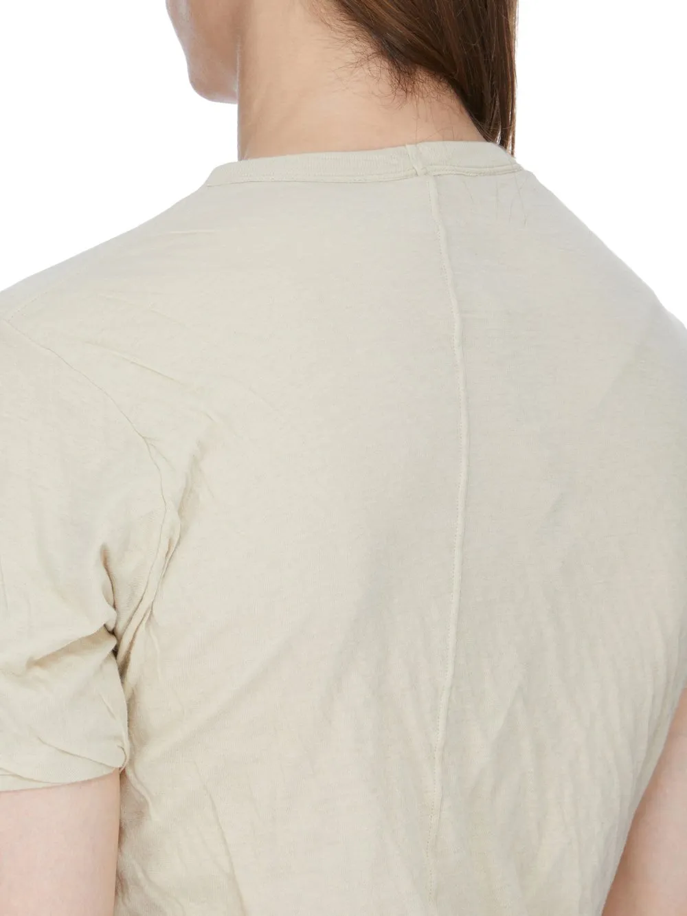 Rick Owens Temple Double Ss T In Sand Unstable Cotton