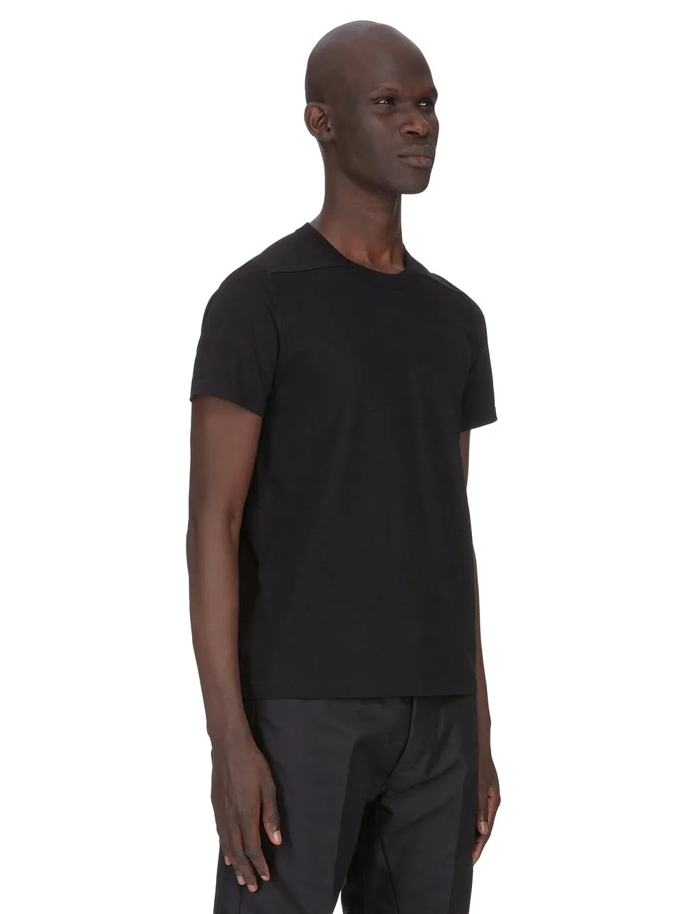 Rick Owens Temple Short Level T In Black Classic Cotton Jersey