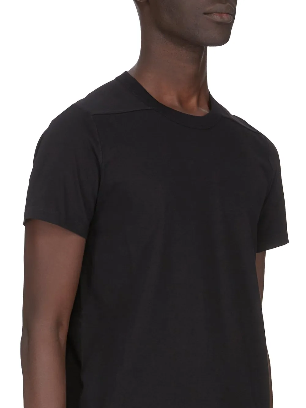 Rick Owens Temple Short Level T In Black Classic Cotton Jersey