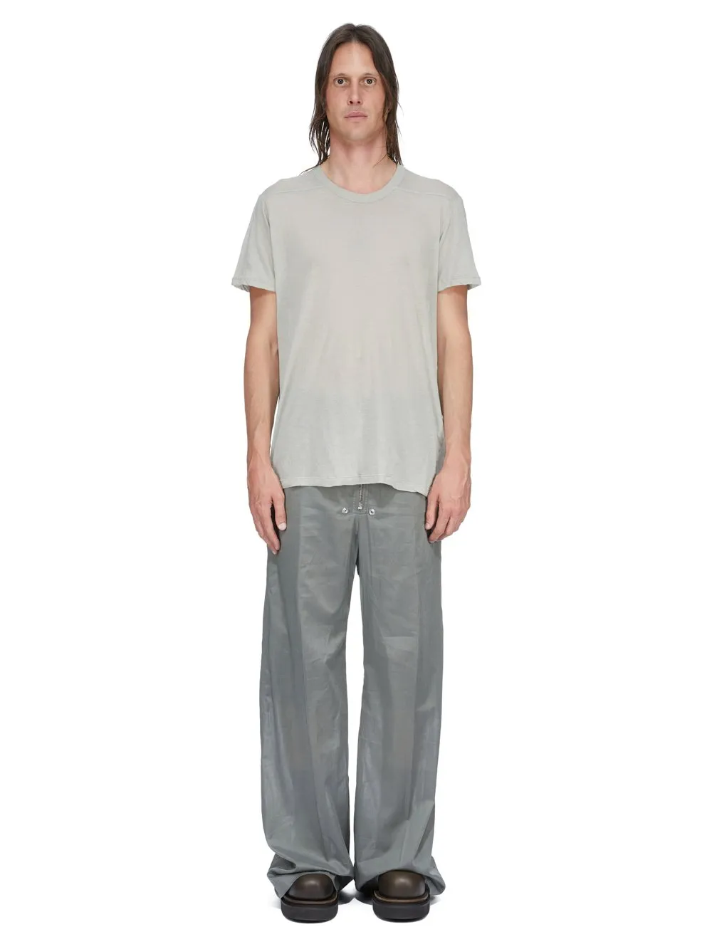 Rick Owens Temple Short Level In Pearl Unstable Cotton