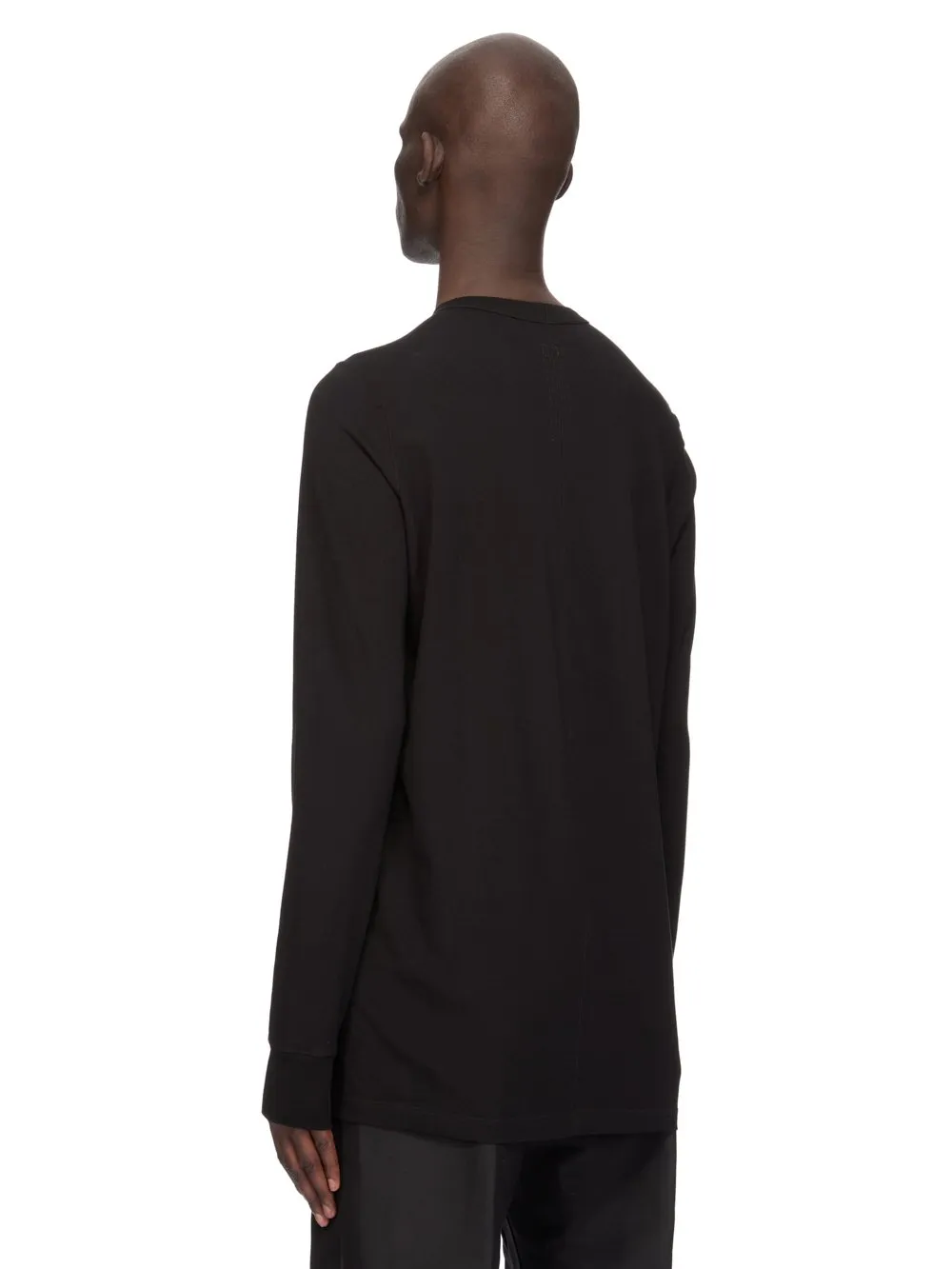 Rick Owens Temple Level Ls T In Black Classic Cotton Jersey
