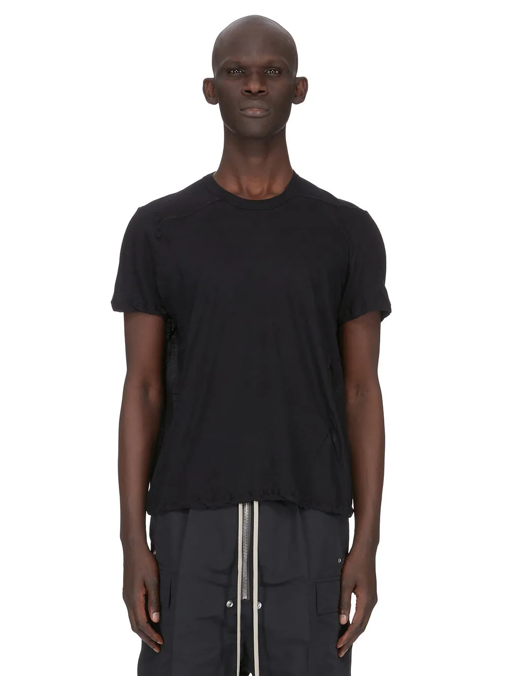 Rick Owens Temple Short Level T In Black Unstable Cotton