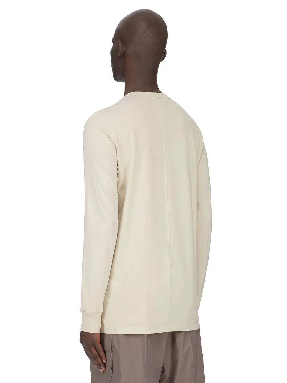Rick Owens Temple Level Ls T In Sand Classic Cotton Jersey