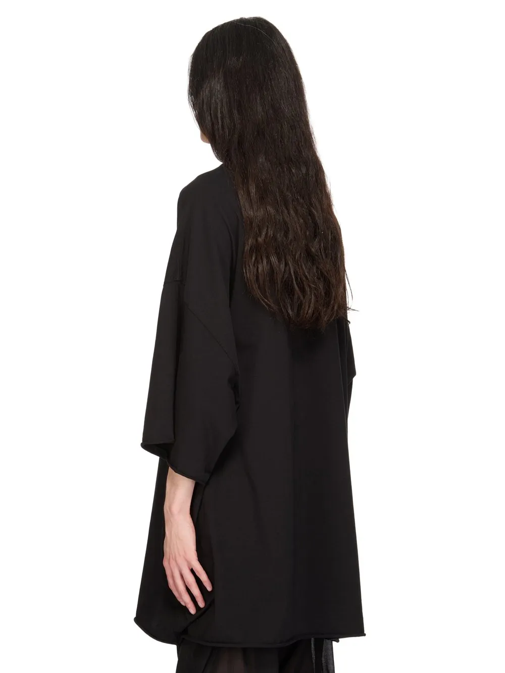 Rick Owens Temple Tommy T In Black Classic Cotton Jersey
