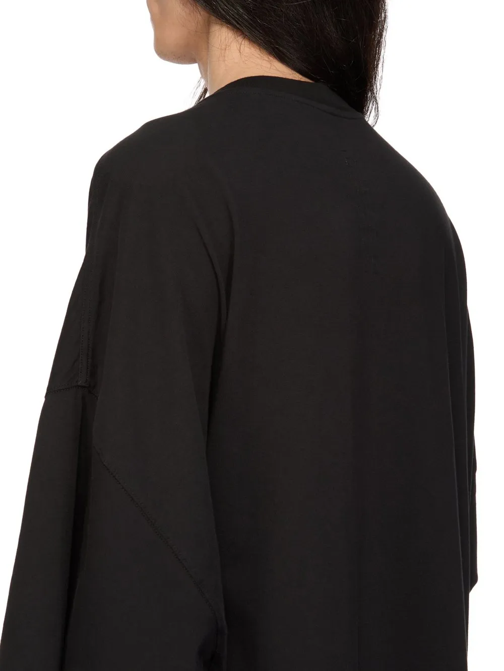 Rick Owens Temple Tommy T In Black Classic Cotton Jersey