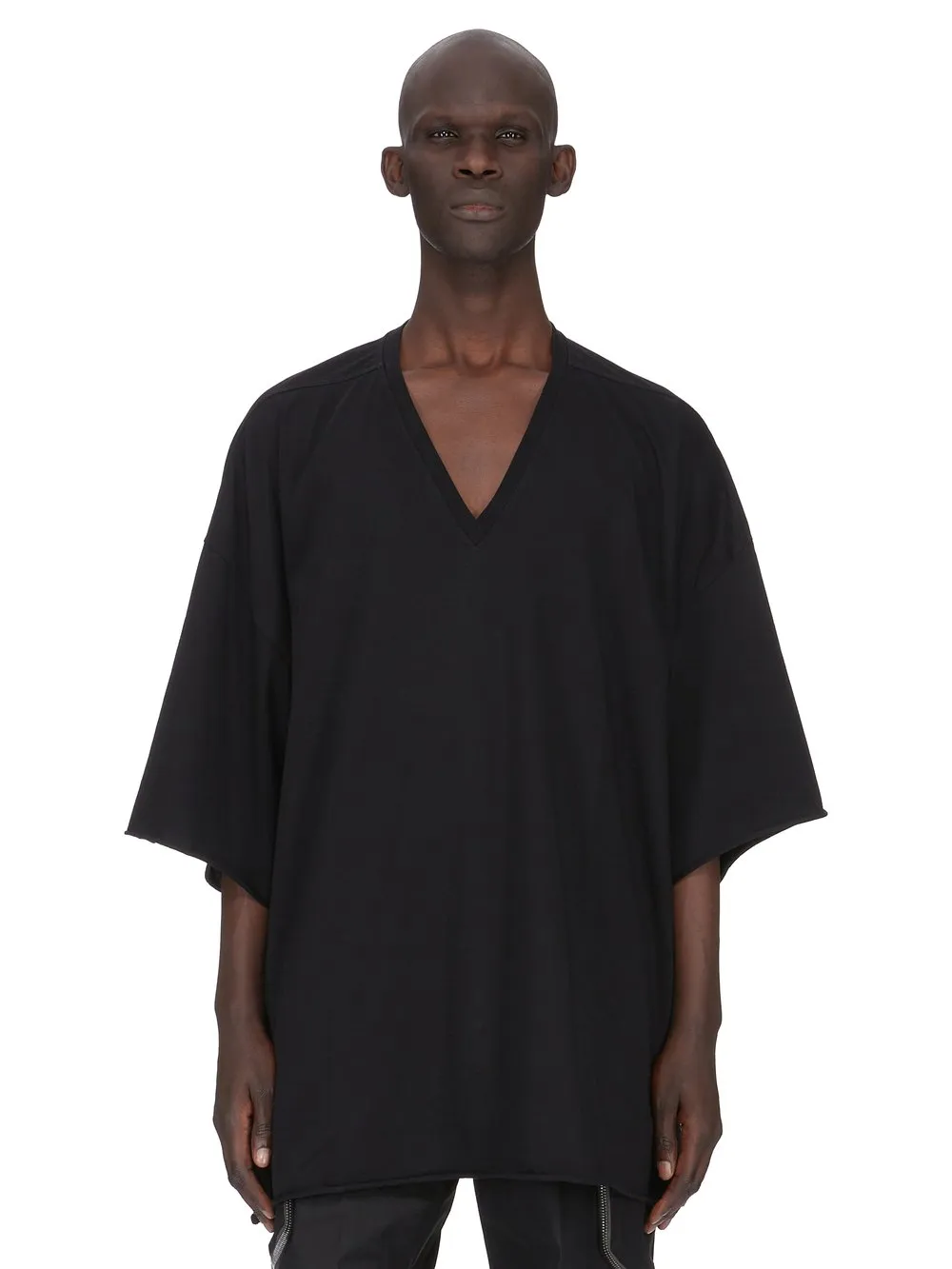 Rick Owens Temple V Tommy T In Black Classic Cotton Jersey