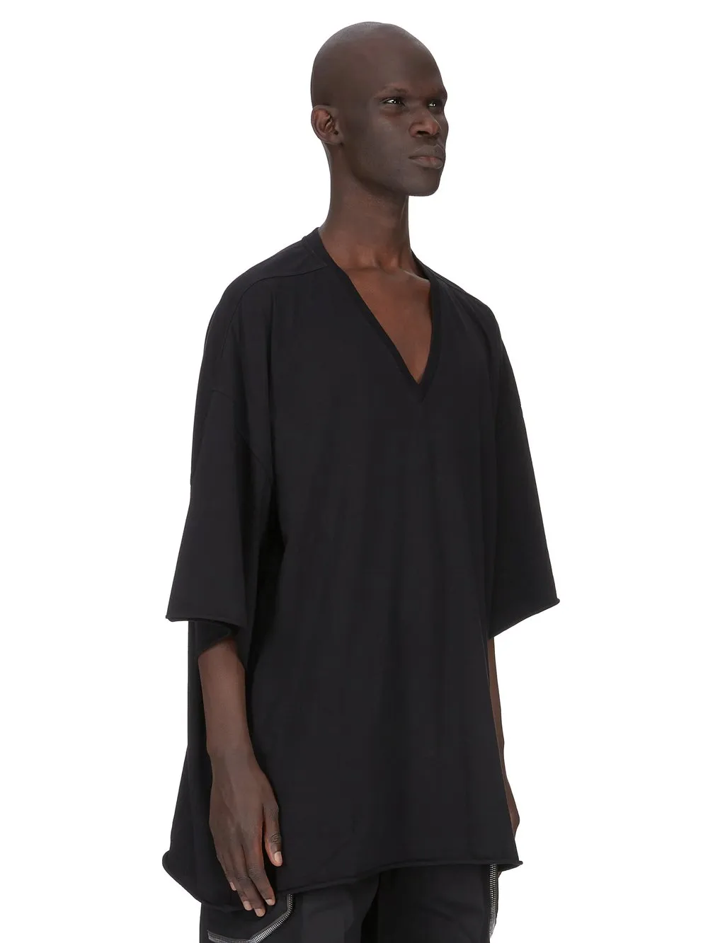 Rick Owens Temple V Tommy T In Black Classic Cotton Jersey