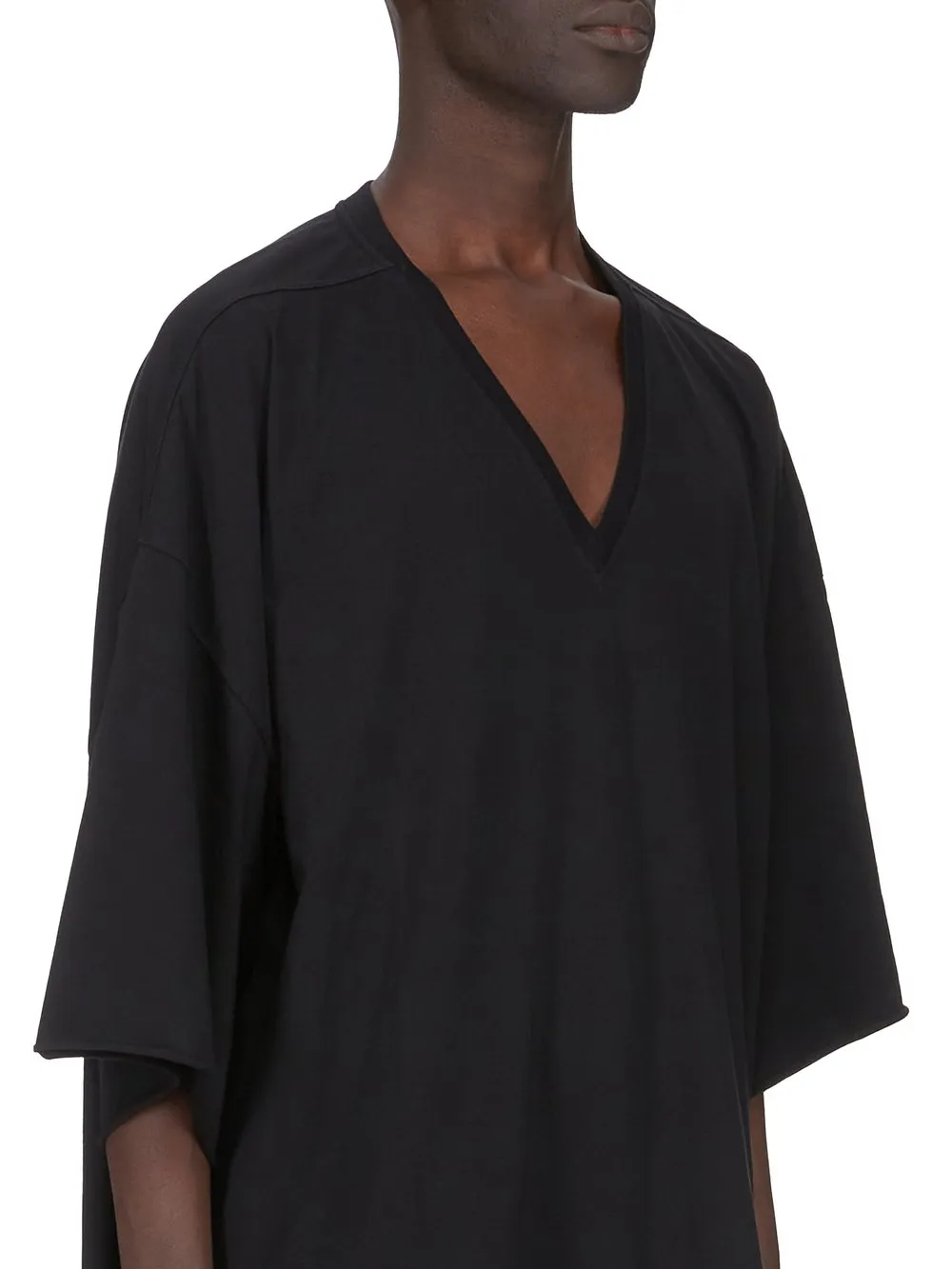 Rick Owens Temple V Tommy T In Black Classic Cotton Jersey