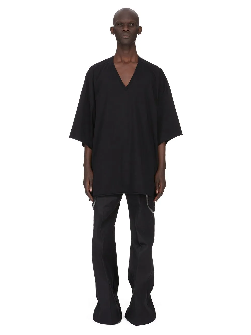 Rick Owens Temple V Tommy T In Black Classic Cotton Jersey