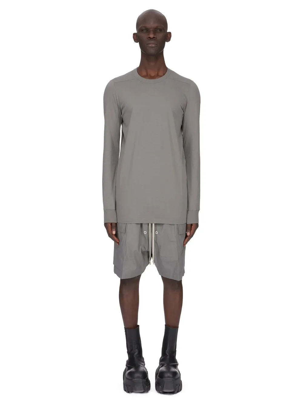 Rick Owens Temple Level Ls T In Euca Classic Cotton Jersey