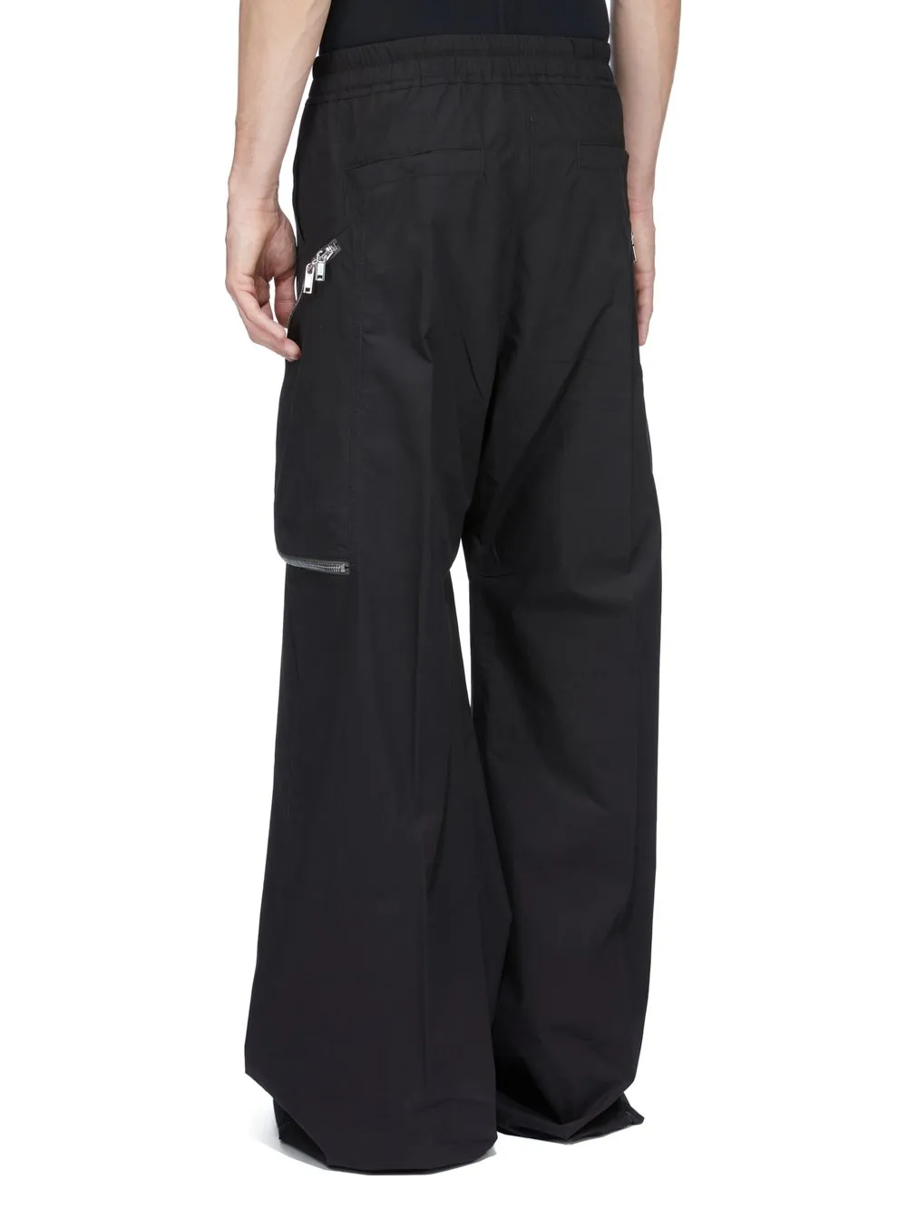 Rick Owens Temple Heizer Belas In Black Cotton Poplin