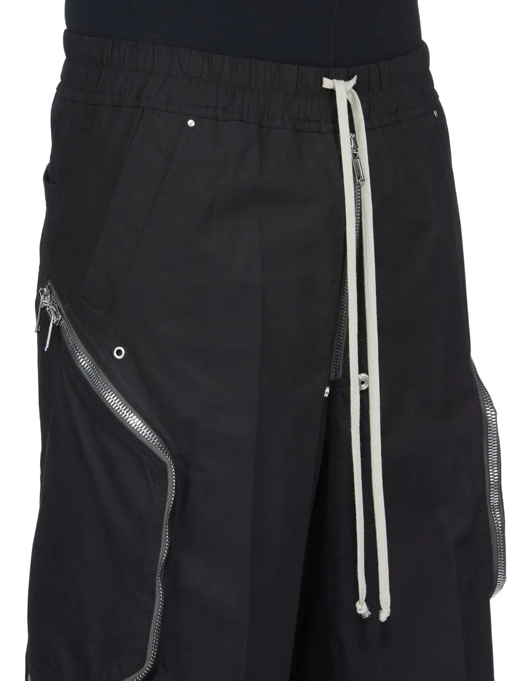 Rick Owens Temple Heizer Belas In Black Cotton Poplin