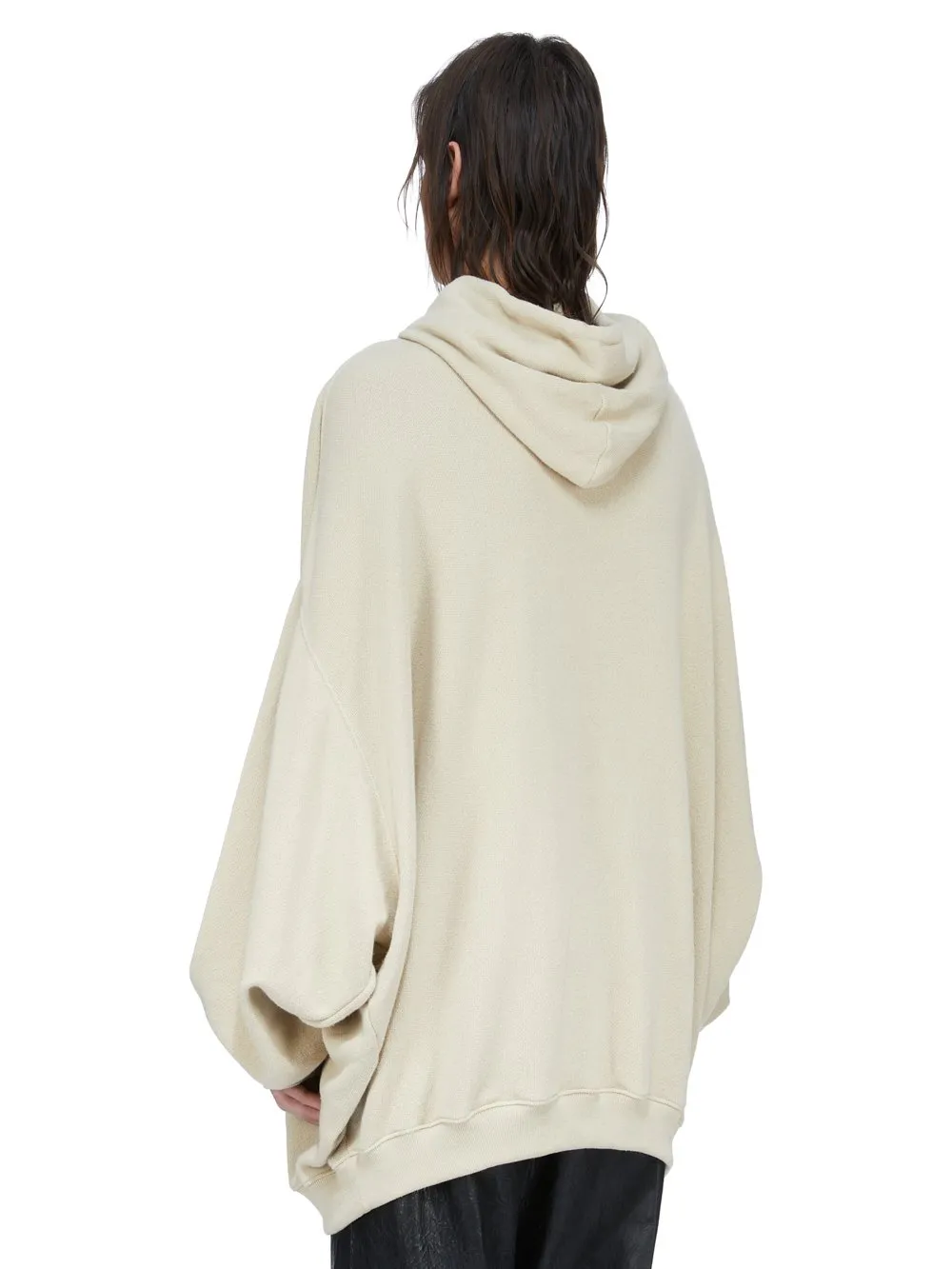 Rick Owens Temple Hun Hoodie In Sand Nep Terry Jersey
