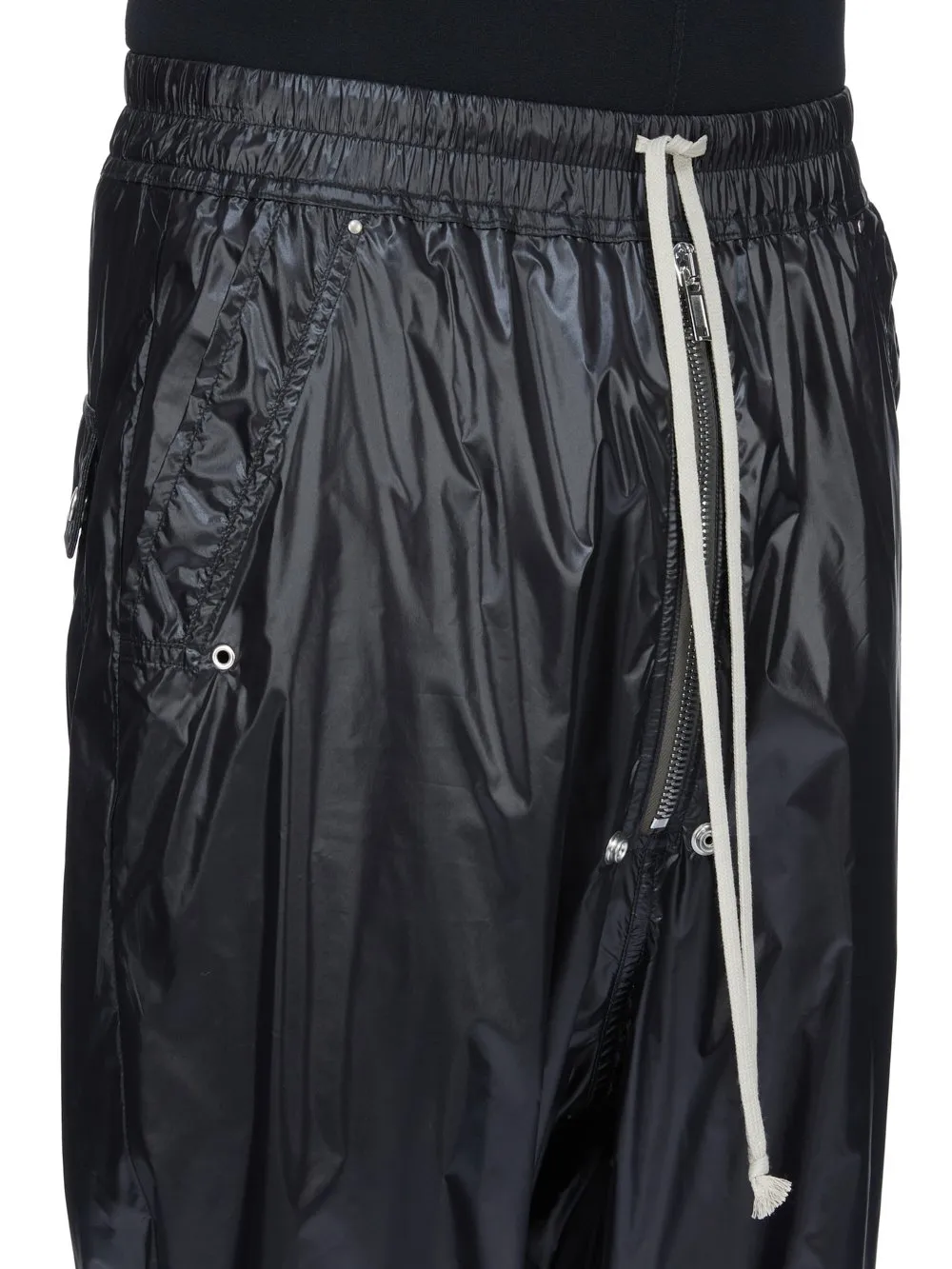 Rick Owens Temple Bela Pants In Black Shiny Nylon