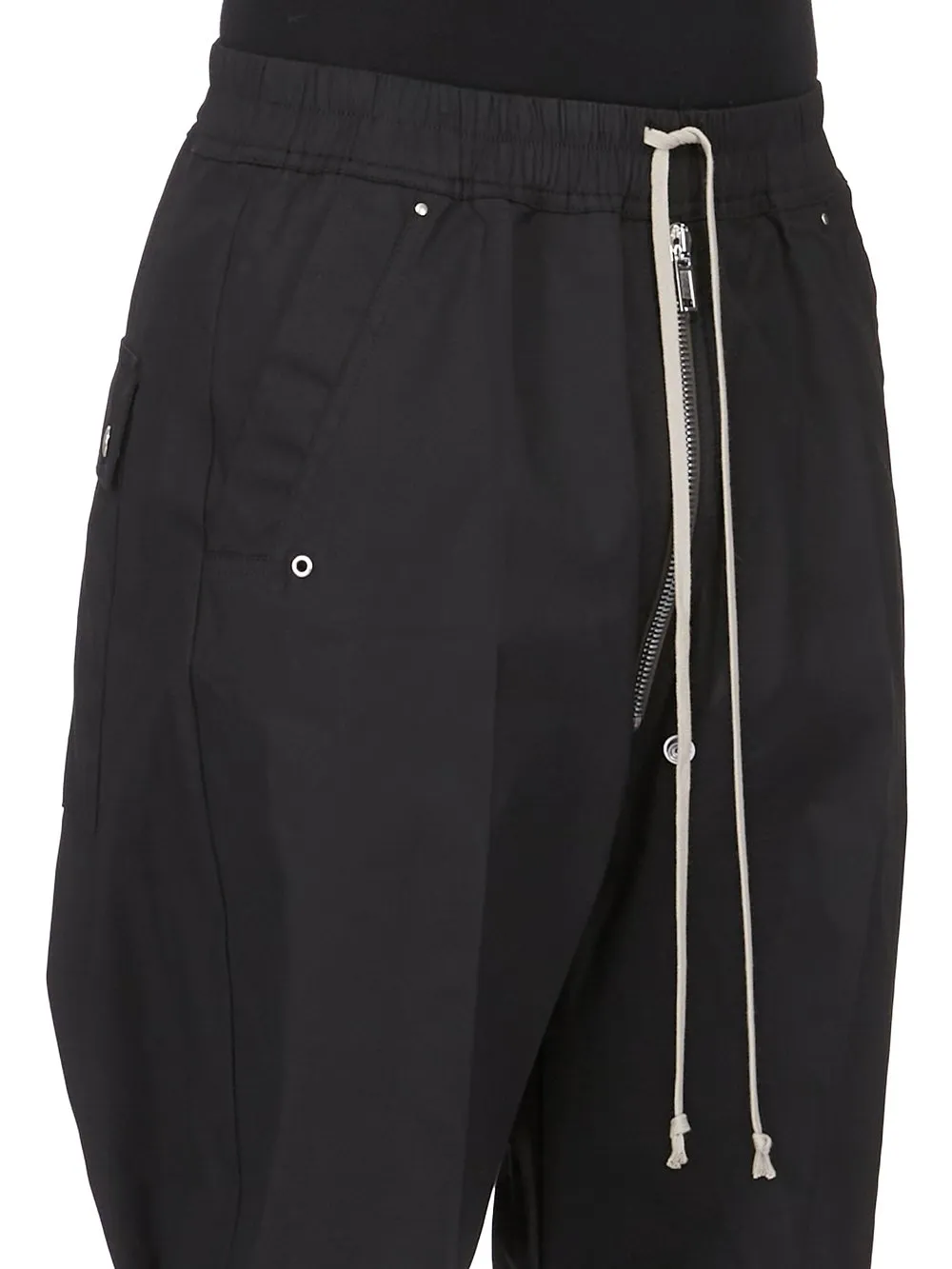 Rick Owens Temple Bela Pants In Black Heavy Poplin