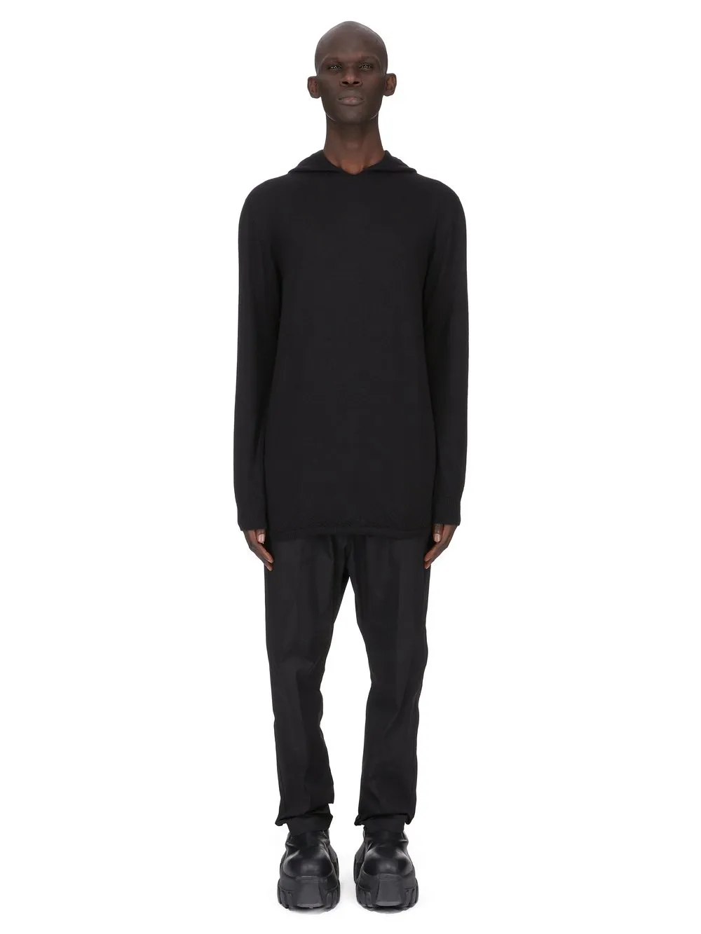 Rick Owens Temple Bela Pants In Black Heavy Poplin