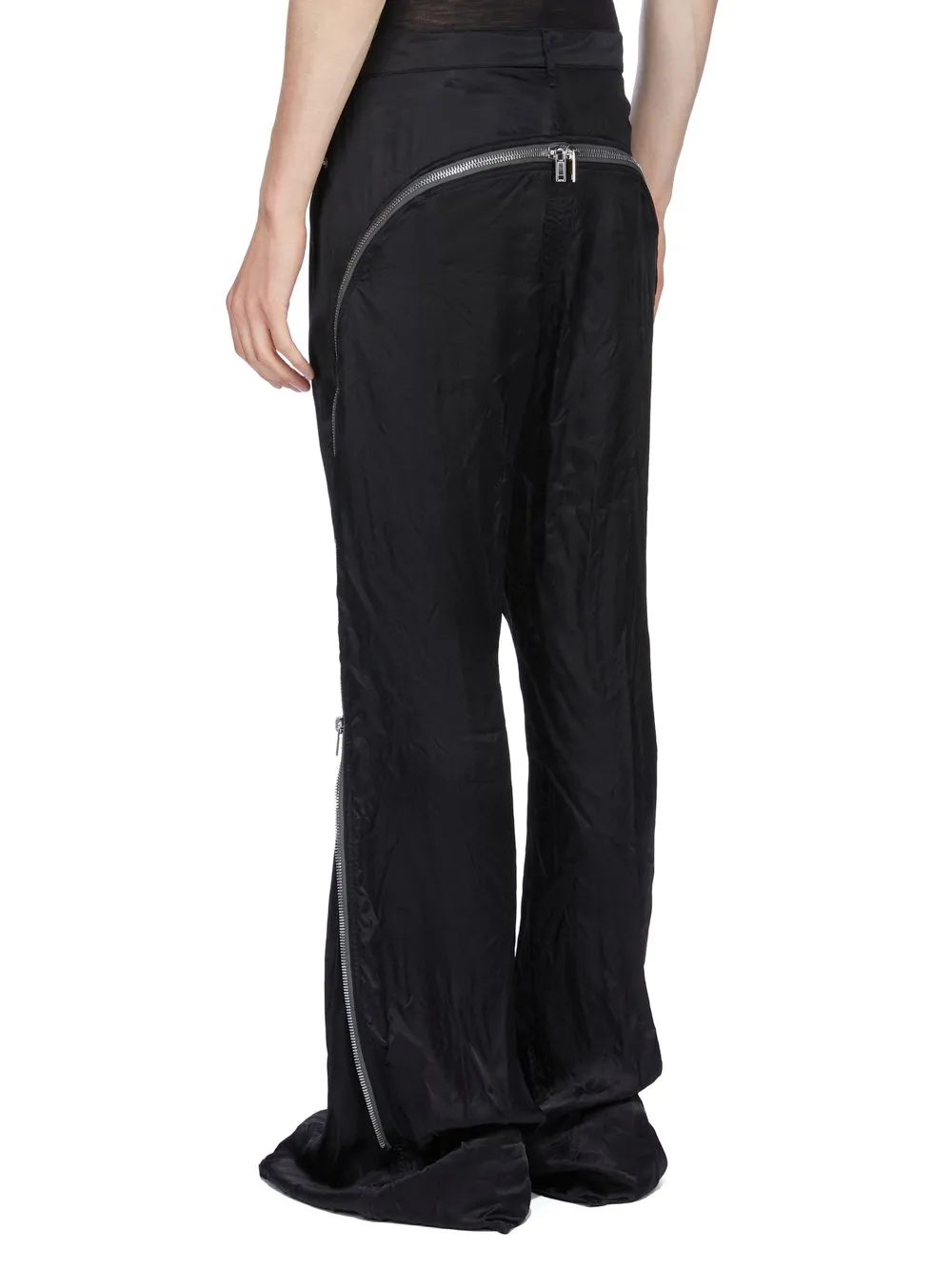 Rick Owens Temple Bolan Banana In Black Cupro Satin