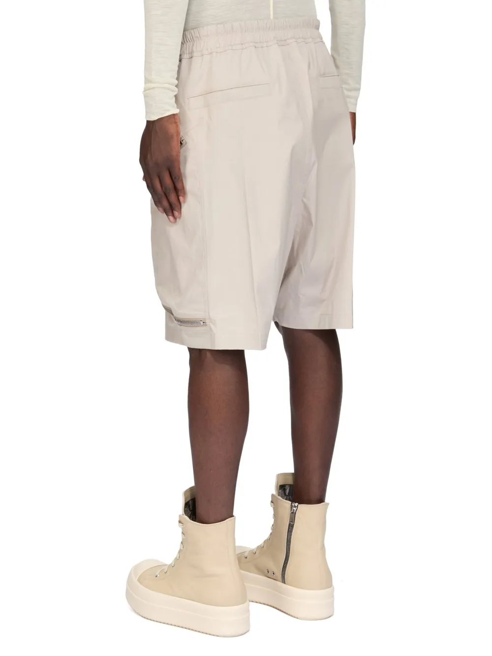 Rick Owens Temple Heizer Bela In Pearl Heavy Poplin