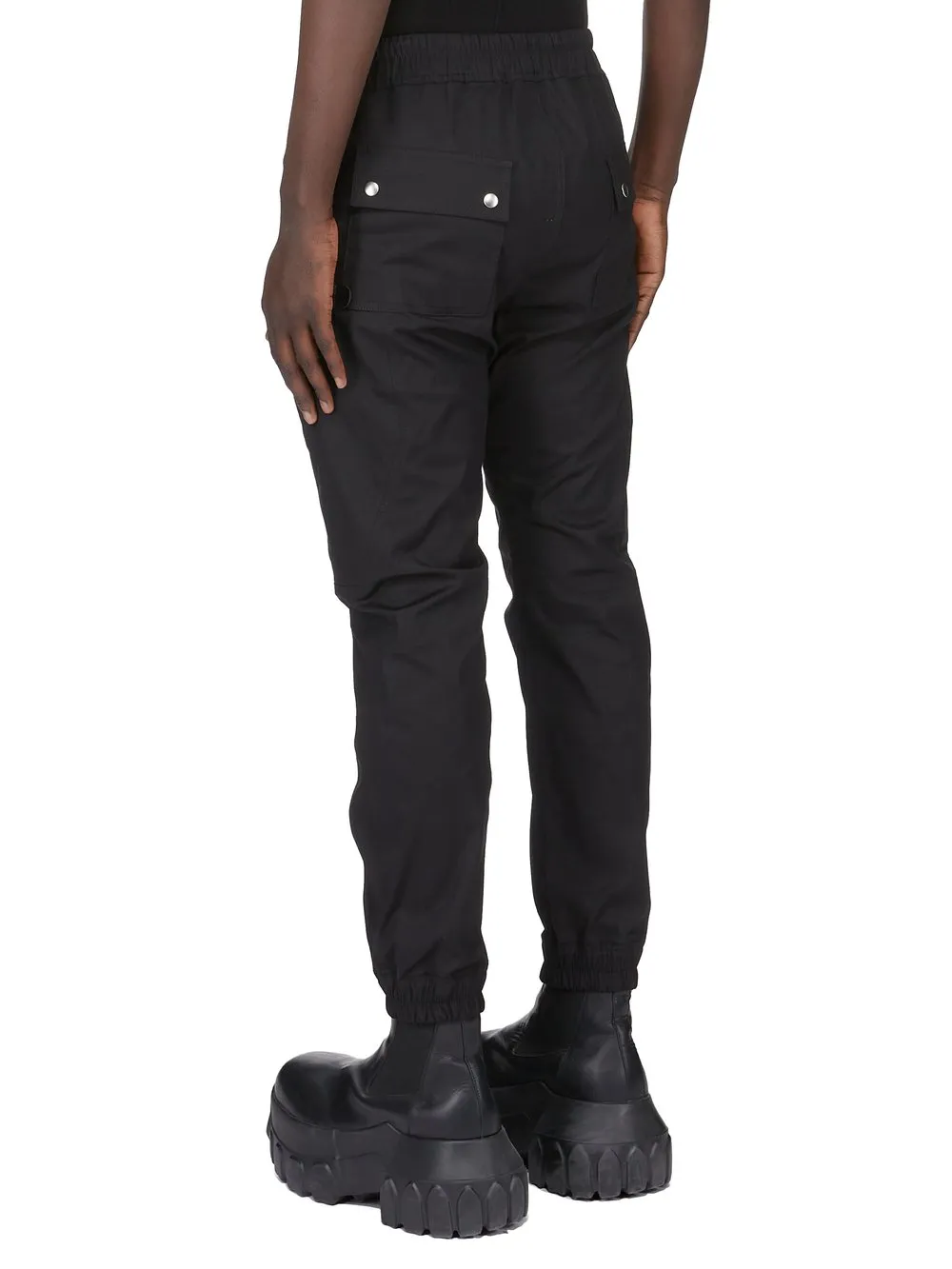 Rick Owens Temple Bauhaus Cargo In Black Heavy Poplin