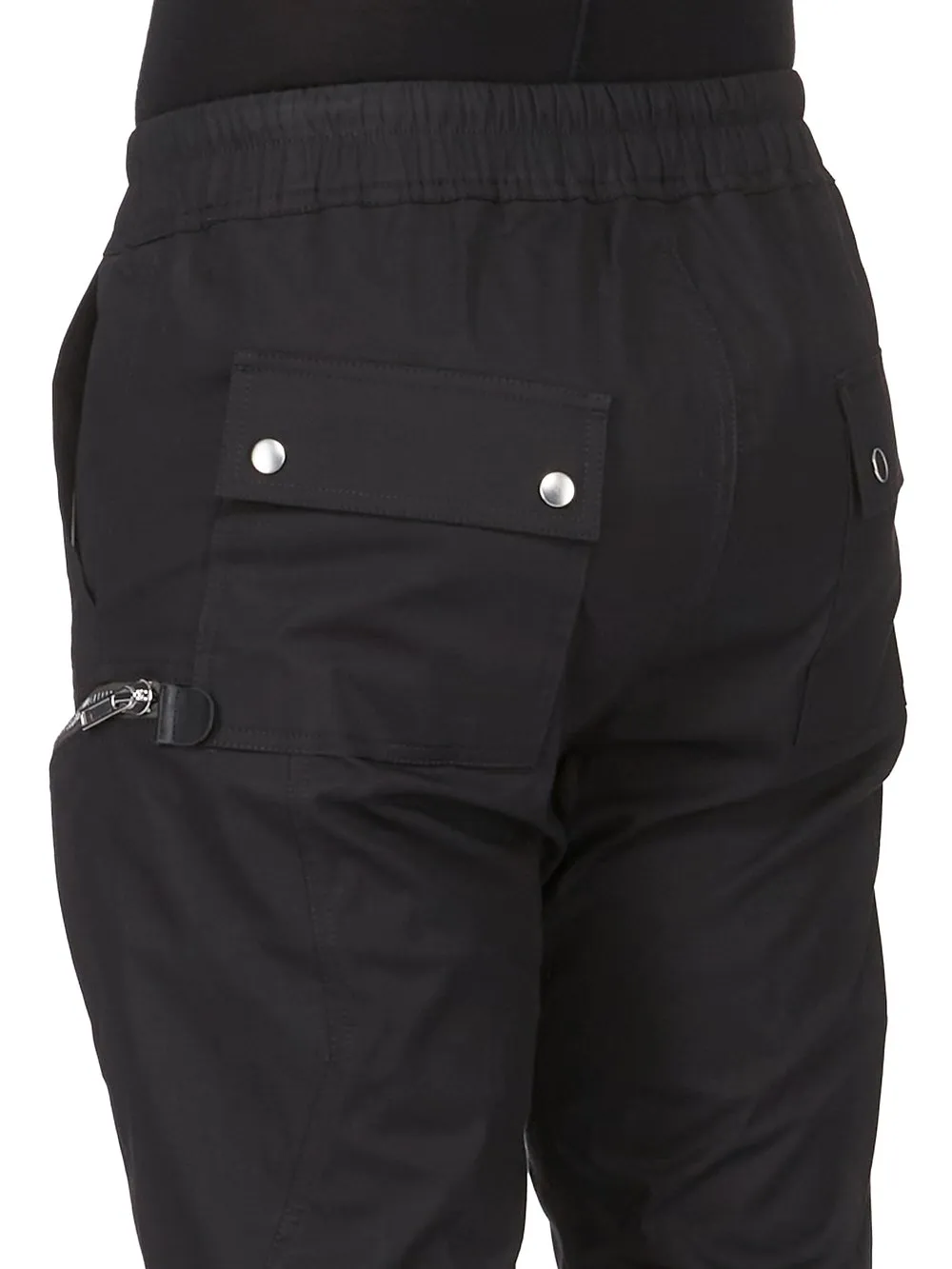 Rick Owens Temple Bauhaus Cargo In Black Heavy Poplin