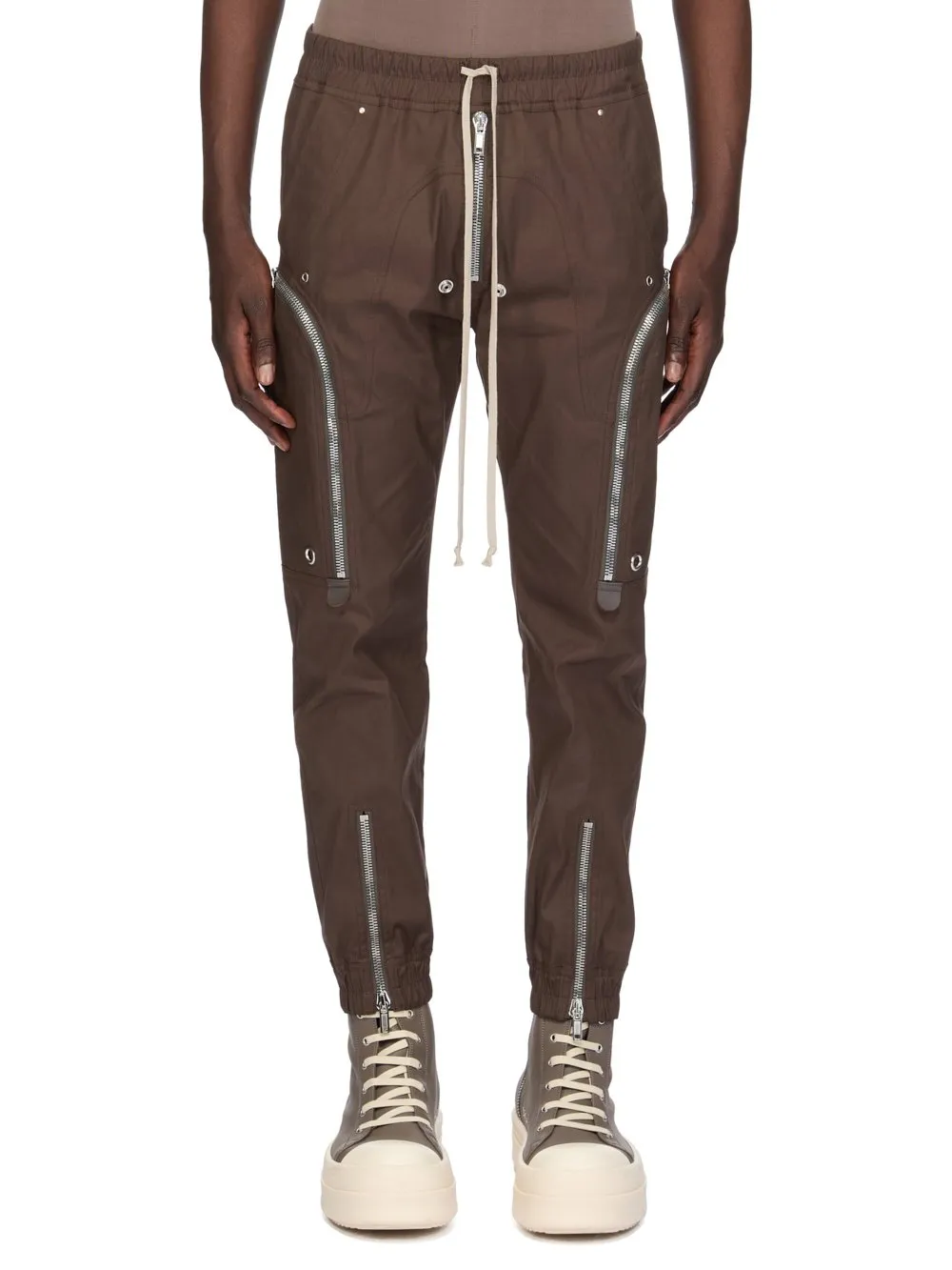 Rick Owens Temple Bauhaus Cargo In Dark Dust Heavy Poplin