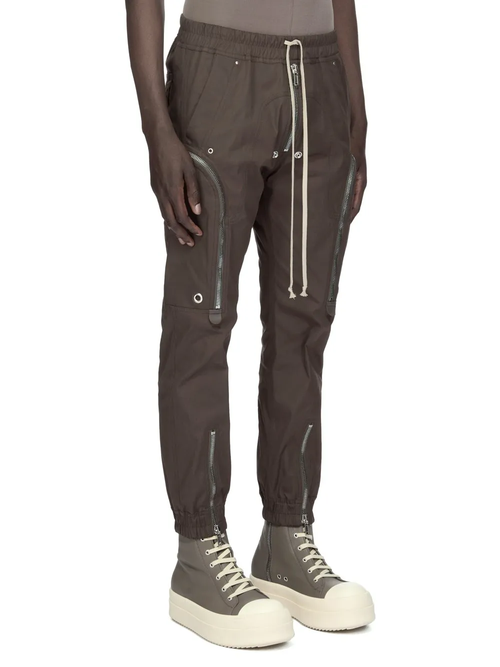 Rick Owens Temple Bauhaus Cargo In Dark Dust Heavy Poplin