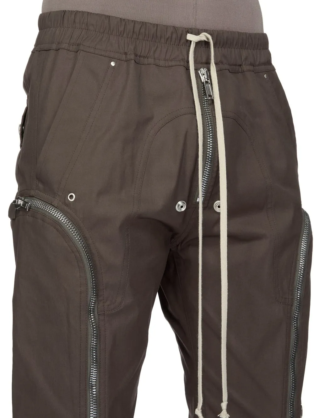 Rick Owens Temple Bauhaus Cargo In Dark Dust Heavy Poplin
