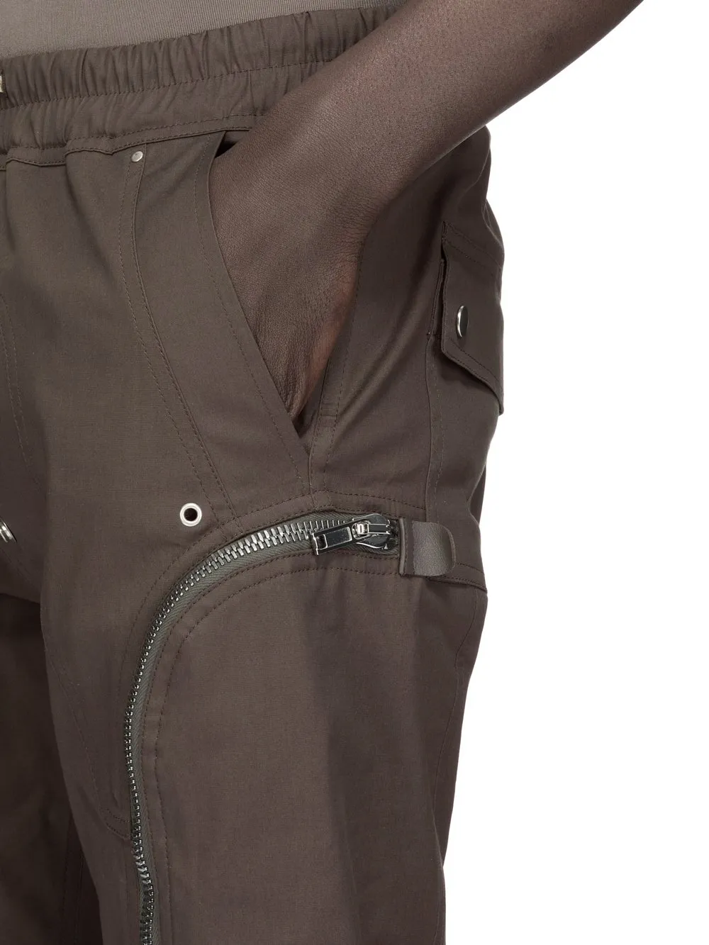 Rick Owens Temple Bauhaus Cargo In Dark Dust Heavy Poplin