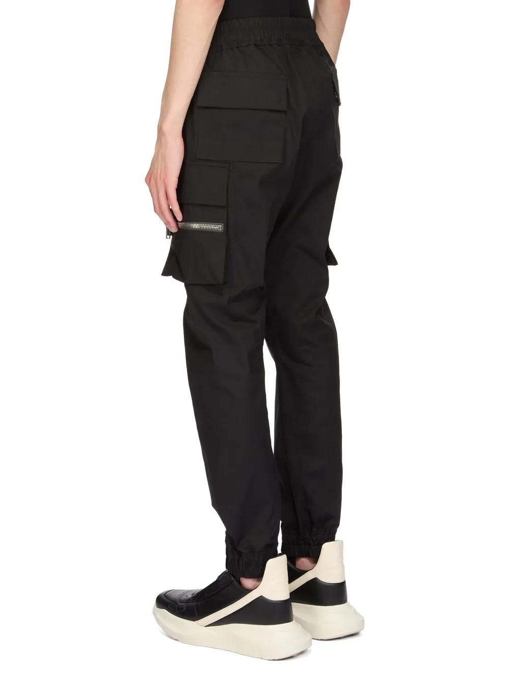Rick Owens Temple Mastodon Cargo In Black Heavy Poplin