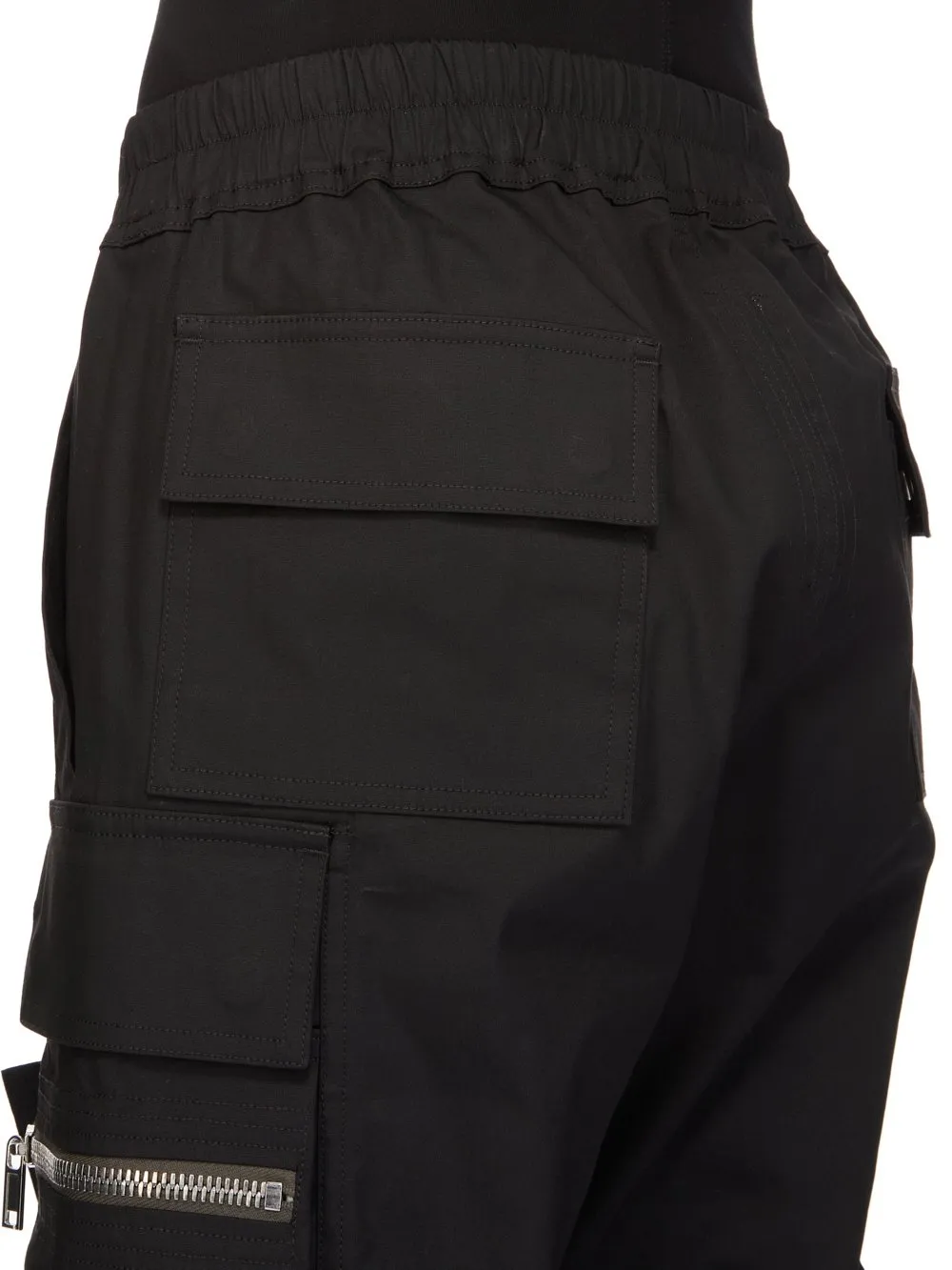Rick Owens Temple Mastodon Cargo In Black Heavy Poplin