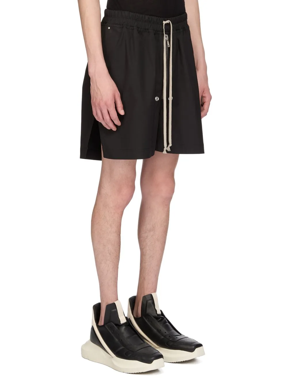 Rick Owens Temple Bela Boxers In Black Heavy Poplin